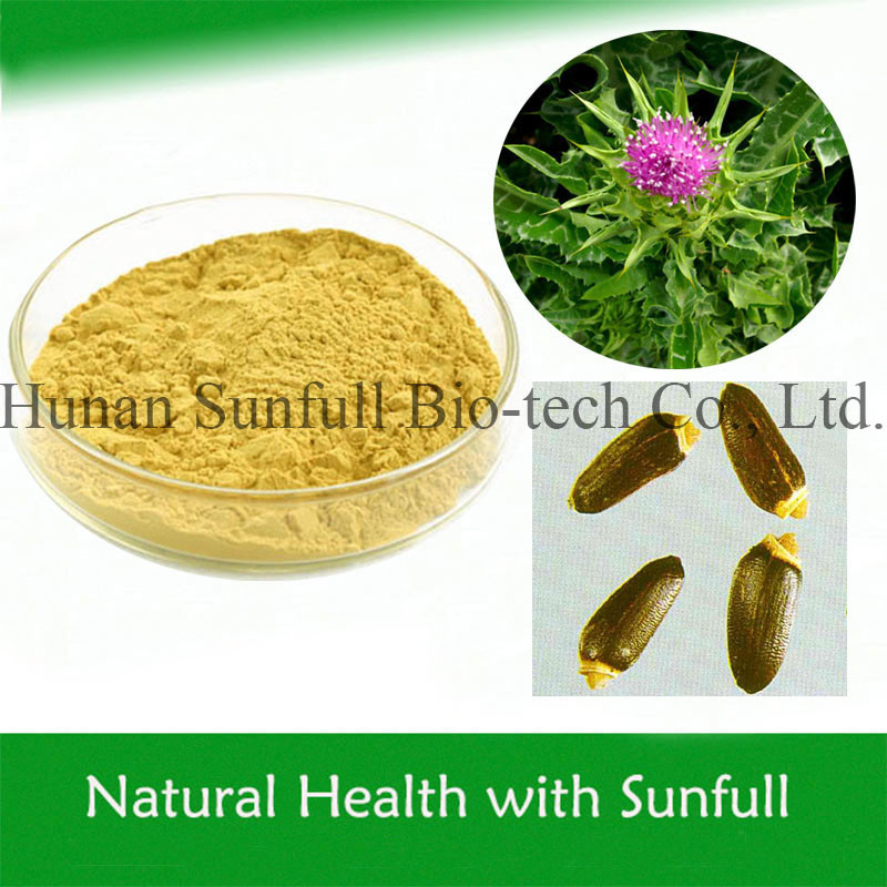 สารสกัดจากหมึกนมธรรมชาติ 100% สับจากเมล็ด Silybum Marianum สําหรับการเติบโตของเซลล์ตับ