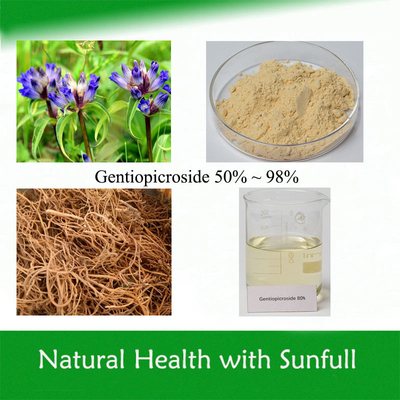 Gentiana Scabra Extract Gentiopicroside 50% - 98% Gentiopicrin CAS No 20831-76-9 สารประกอบเครื่องสําอาง